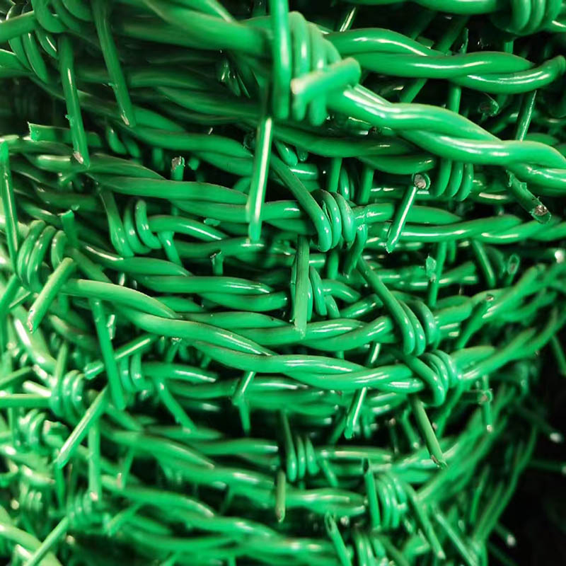 After Coating Bwg 8#-17# PVC Coated Barbed Wire/PE Barbed Wire for Boundary Fencing Protection
