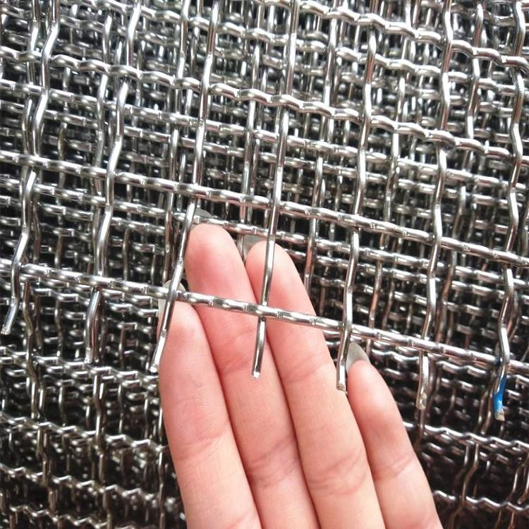 304 316 316L Woven Plain Weave Stainless Steel Crimped Wire Mesh