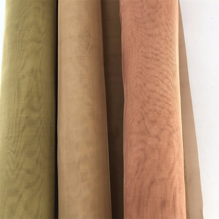 Cheap 100 120 150 200 Mesh Phosphor Bronze Wire Mesh Fabric Pure Copper Brass Mesh Wire Mesh Screen