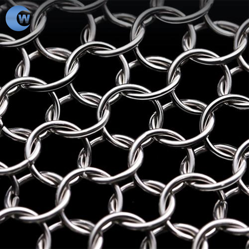 Stainless Steel Welded Metal Ring Mesh Curtain for Decorative Mesh