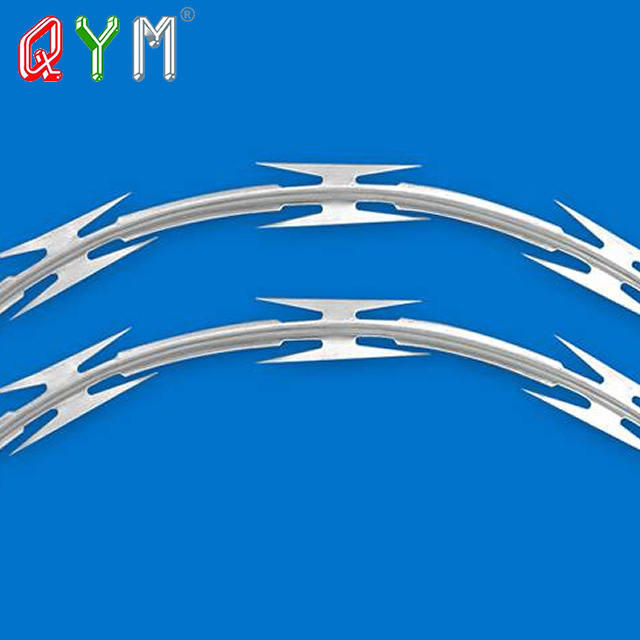 High Tensile Strength Wire Cross Razor Wire Concertina Barbed Wire