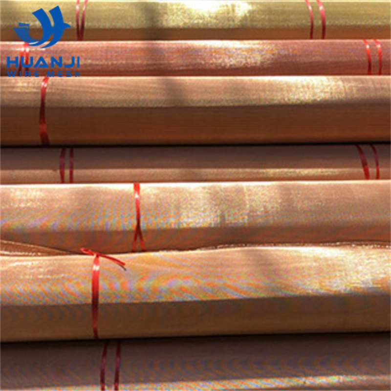 Brass Copper Woven Wire Mesh Cloth Plain Weave Metal Filter Screen with Punching and Cutting Services