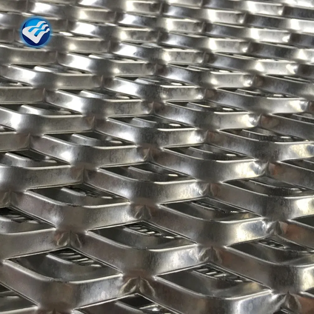 Expamet Flat Copper Expanded Metal Walkway Sheet Mesh Chrome