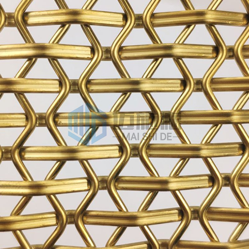 Factory Whosale Outside and Inside Cabinet Furniture Rigid Metal Stainless Steel Woven Decoration Wire Mesh