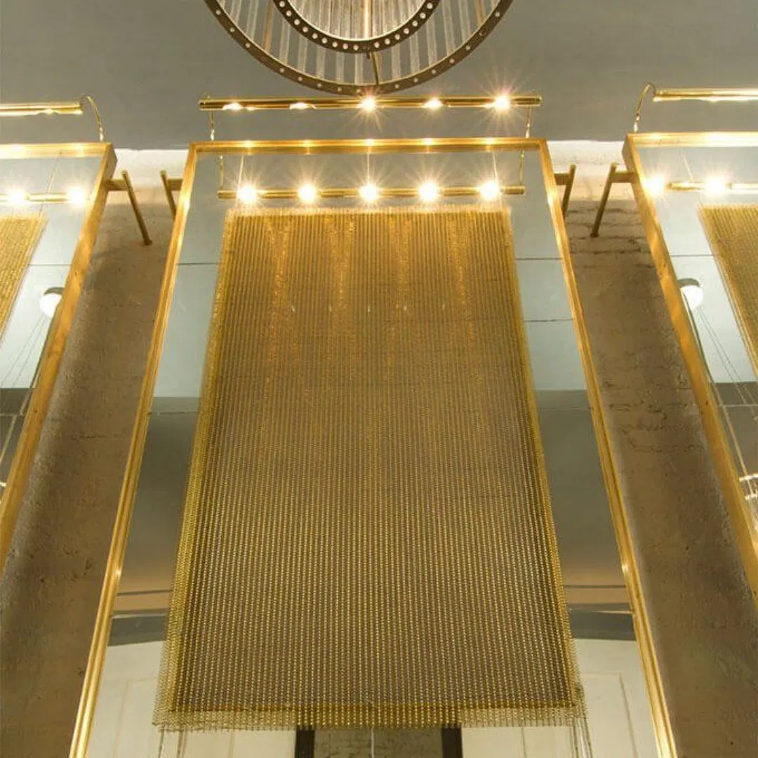 Classic Copper Woven Metal Mesh for Partition Wall Decoration Wire Mesh