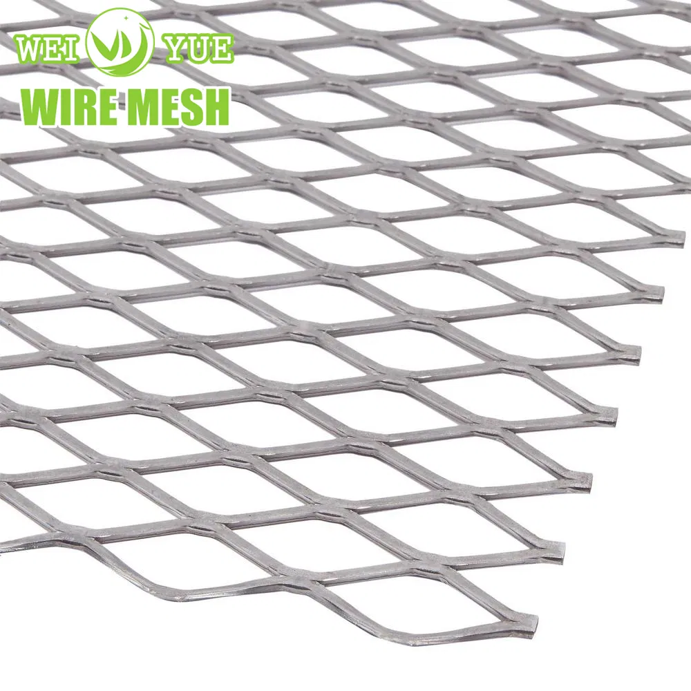 Durable Decorative Aluminium Expanded Metal Wire Mesh Diamond Hexagonal Perforated with Cutting Bending Welding Processing