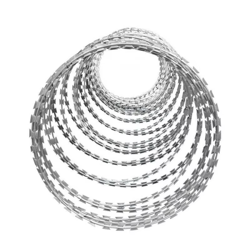 Galvanized Security Fencing Concertina Anti Climb Razor Barbed Wire