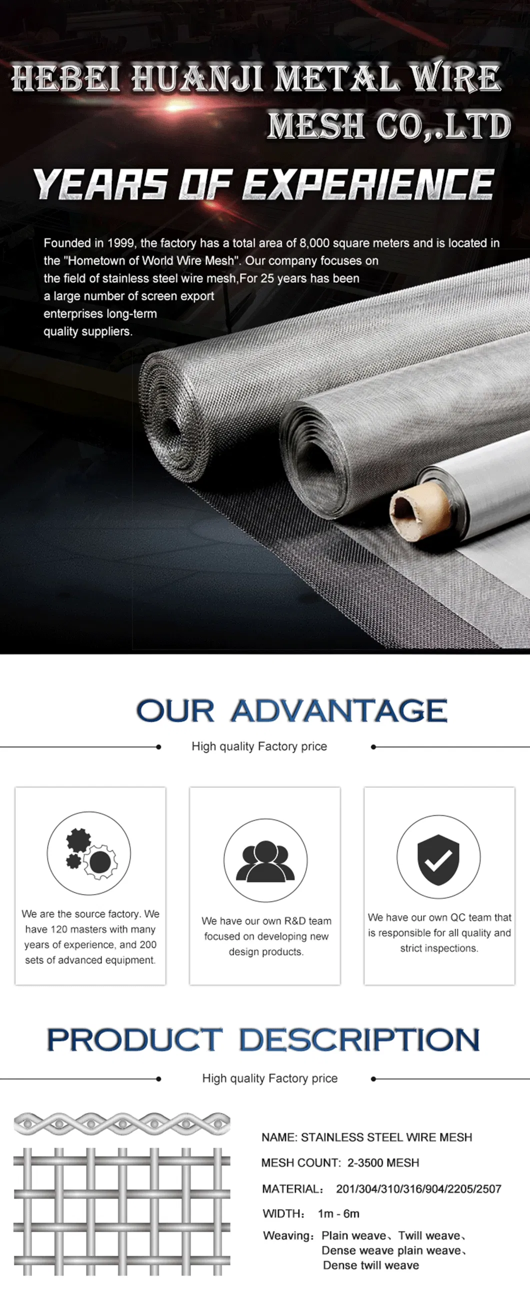 Woven Wire Mesh Display