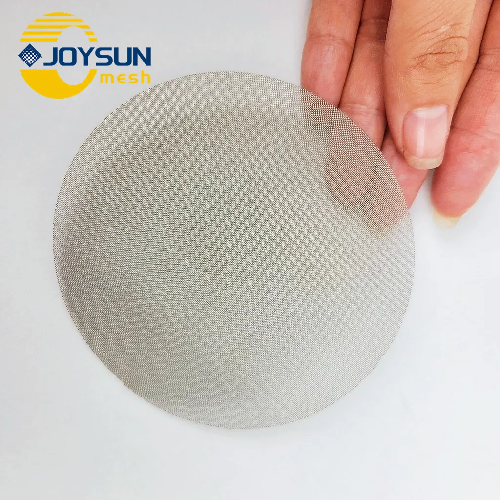SS304 SS316 1-500 Mesh Stainless Steel Plain/Twill/Dutch Square Metal Woven Sieving Screen Woven Crimped Wire Round Disc Cloth Filter Mesh for Polymer Extruder