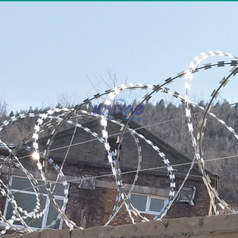 High Security Blade Razor Barbed Wire Galvanized Steel for Perimeter Fencing