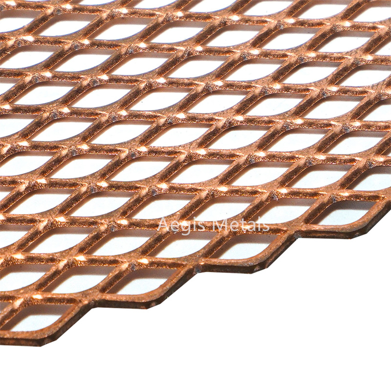 Durable 0.1/0.3/0.5m Width 3*6mm Copper Expanded Mesh for Roofs and Ceilings