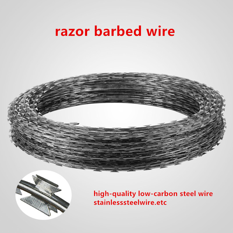 Lowes Prices Prison Mesh Fence Hot Dipped Galvanized Roll Concertina Double Strand Razor Blade Barbed Wire