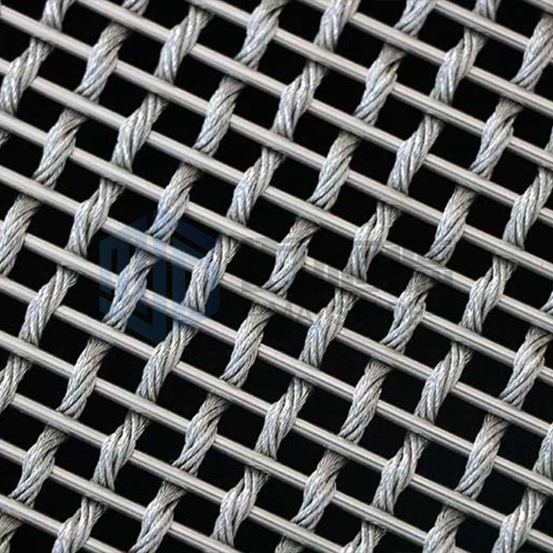 Walls Metal Brass Stainless Steel Alloy Decorated Crimped Wire Mesh