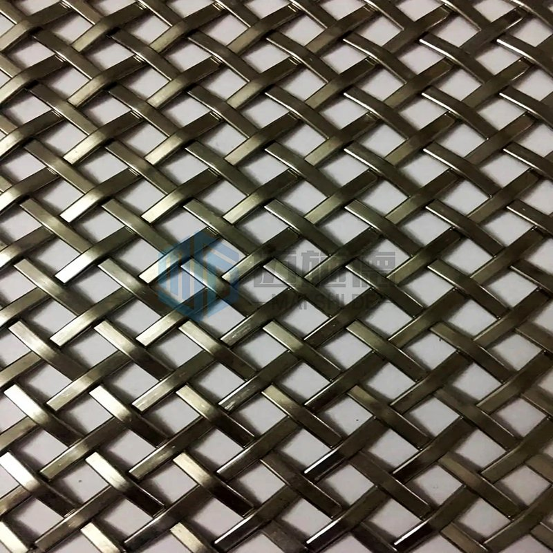 Factory Whosale Outside and Inside Cabinet Furniture Rigid Metal Stainless Steel Woven Decoration Wire Mesh