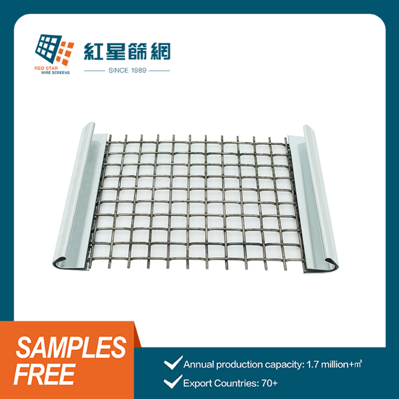 65mn Crimped Wire Mesh Woven Screen Crusher Vibrating Screen Mesh Customized Hook Vibrating Sieve