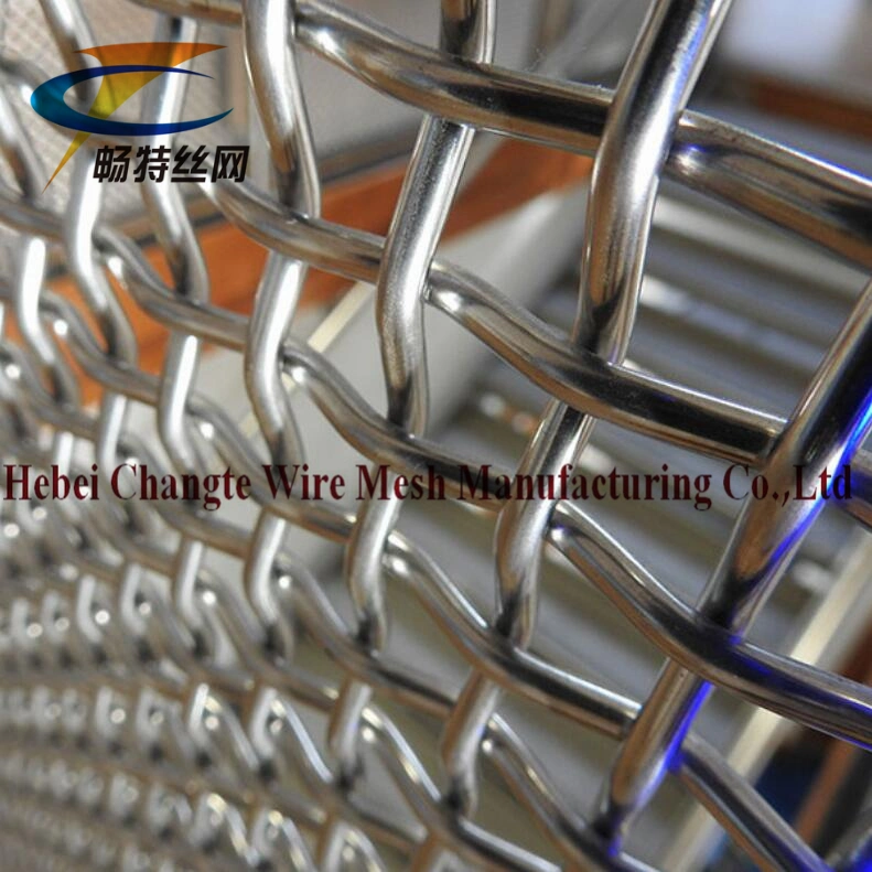 304 Stainless Steel Crimped Wire Mesh for Animal Cage or Vibrating Screen