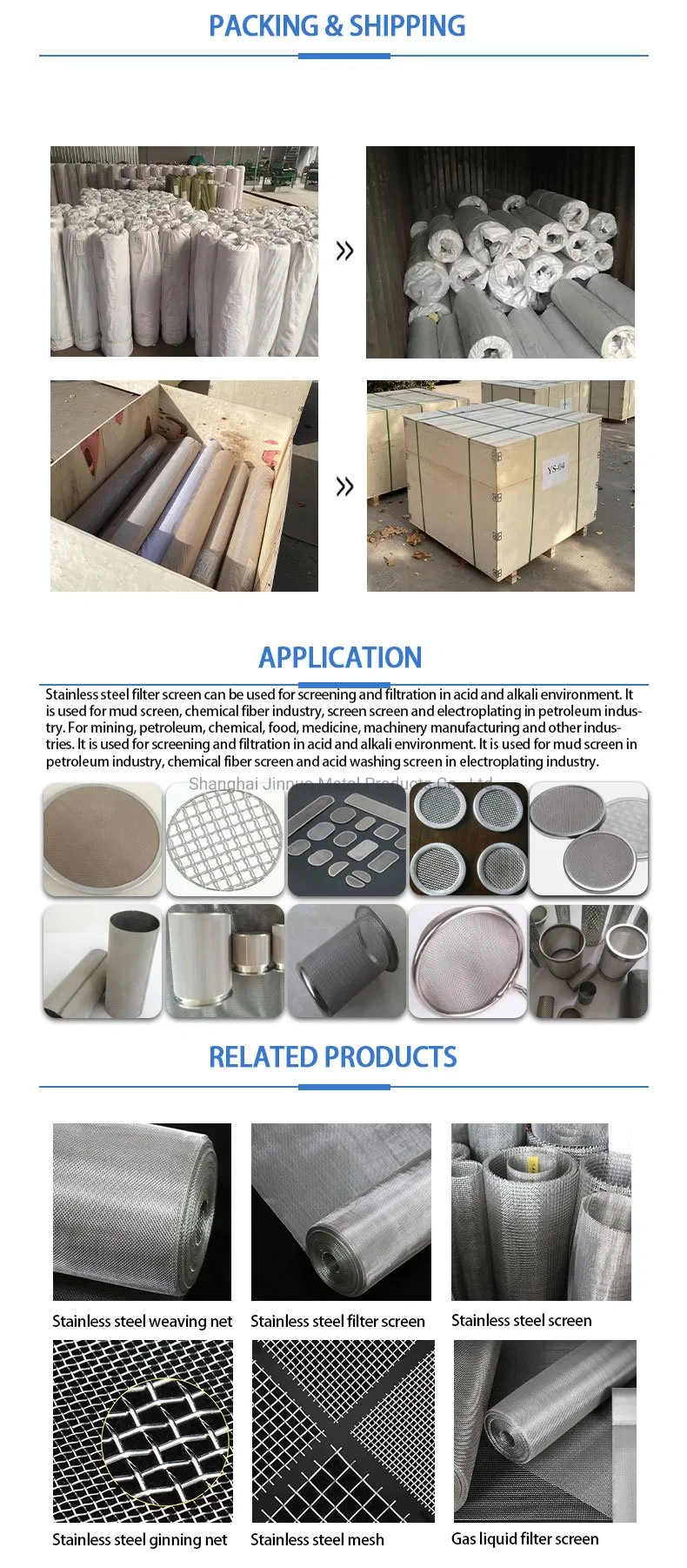 Stainless Steel Mesh Application