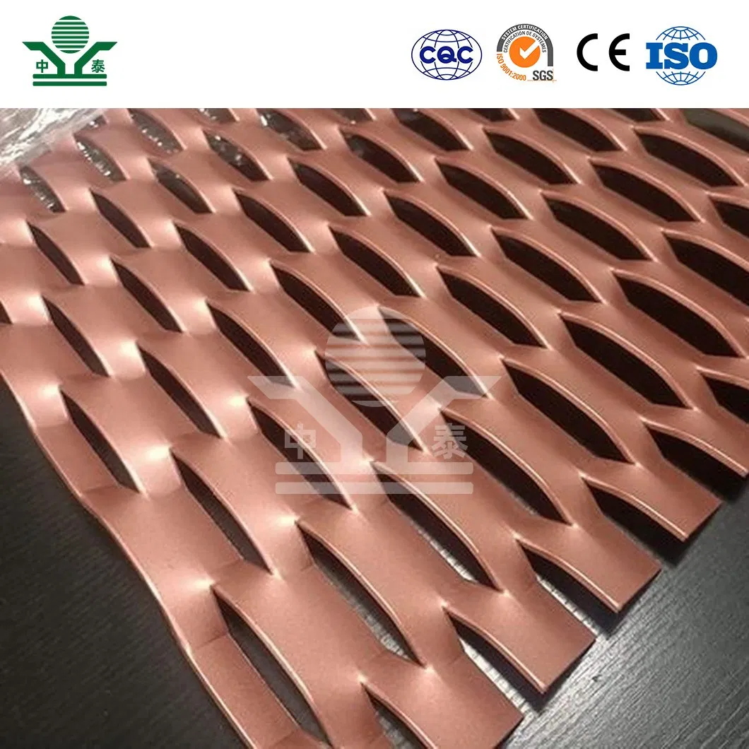 Zhongtai Copper Cathode Plate Material Expanded Mesh Metal Basket China Wholesalers 6mm 8mm 10mm Aperture Expanded Metal for Trailer