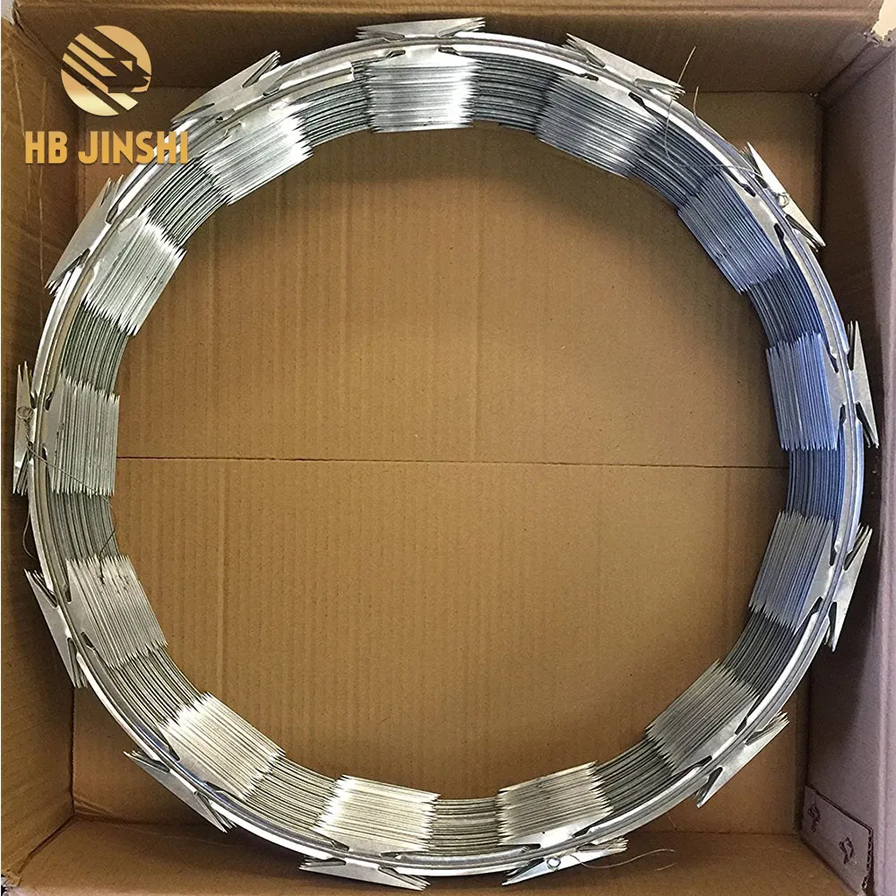 Galvanized PVC Stainless Steel Concertina Razor Blade Barbed Wire Bto-22 Bto-60 Cbt-65 Fencing Wire Price