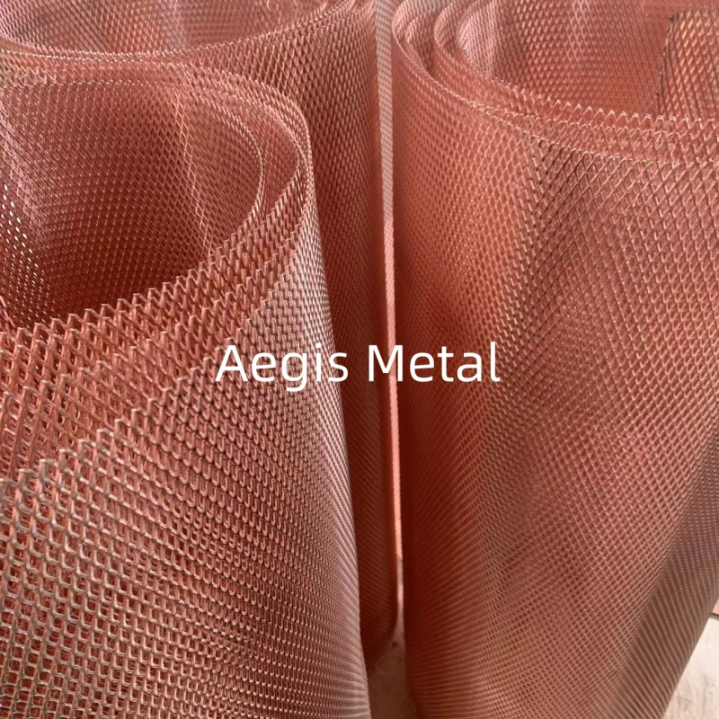 Micro Hole Diamond Pure Copper Metal Expanded Mesh for Lightning Protection