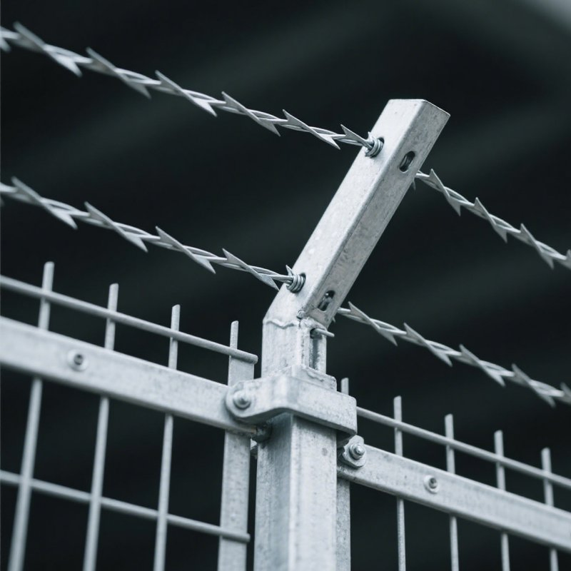 Hot Dipped Galvanized Double Strand Razor Barbed Wire Prison Fence Netting
