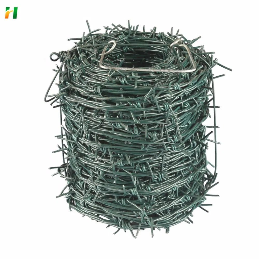 Galvanized Double-Strand Barbed Wire Plastic-Coated Barbed Wire Railroad Pasture Boundary Isolation Iron Bristles Barbed Wire