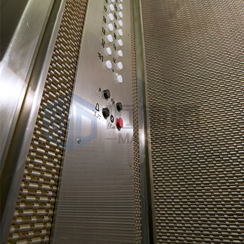 Modern Design Architectural Decorative Metal Fabric Brass Woven Lobby Cladding Ceiling Elevator Mesh