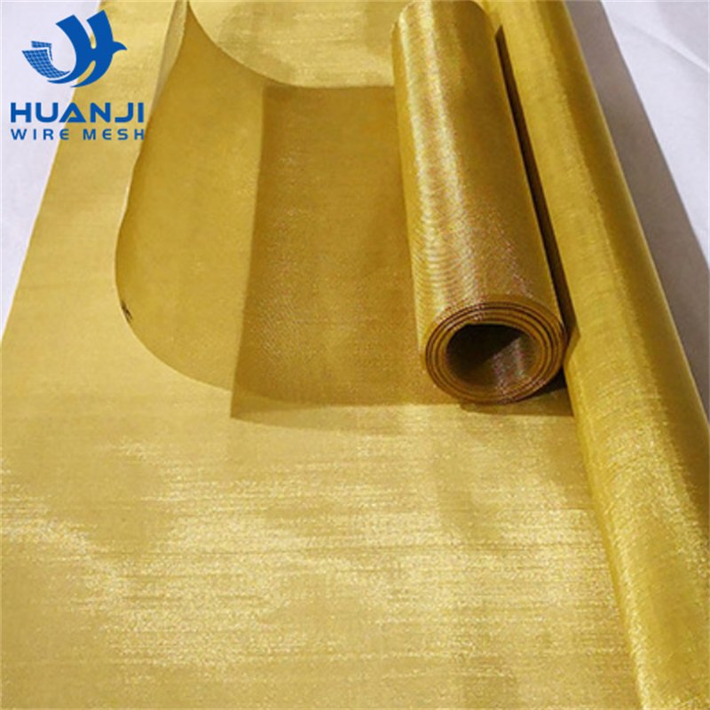 Brass Copper Woven Wire Mesh Cloth Plain Weave Metal Filter Screen with Punching and Cutting Services