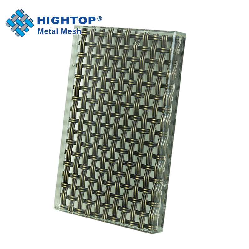 Safety Decorative Tempered Metal Mesh Laminated Glass for Security Door