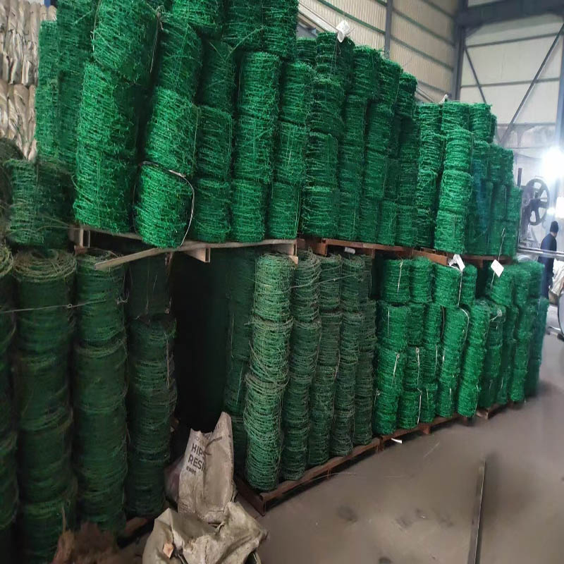 After Coating Bwg 8#-17# PVC Coated Barbed Wire/PE Barbed Wire for Boundary Fencing Protection