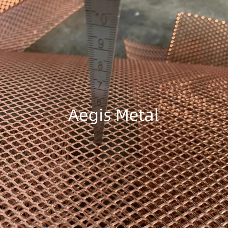 Micro Hole Diamond Pure Copper Metal Expanded Mesh for Lightning Protection