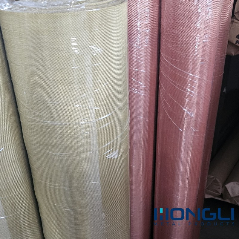 Red Copper Mesh Cloth Yellow Brass Mesh Phosphor Bronze Wire Mesh for Any Decoration Environment