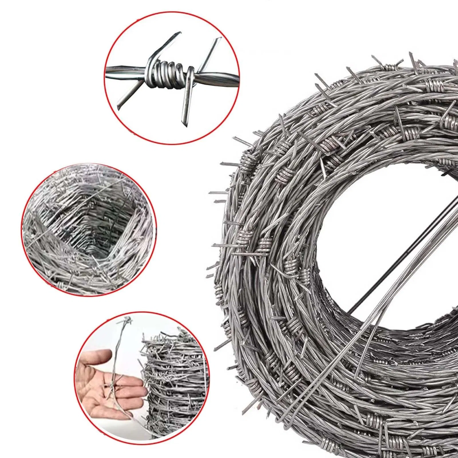 Supplies Wholesales 4 Points Double Strand Barbed Wire