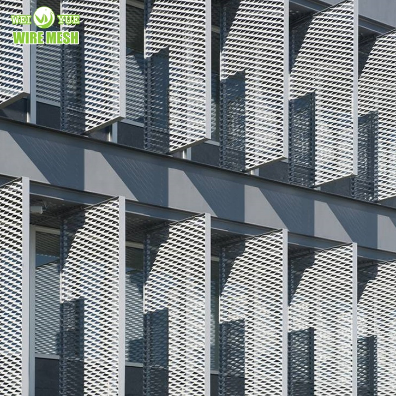 Copper/ Galvanized Steel/ Stainless Steel/ Aluminum Expanded Metal Mesh for Exterior Facade/Ceiling/Metal Cladding