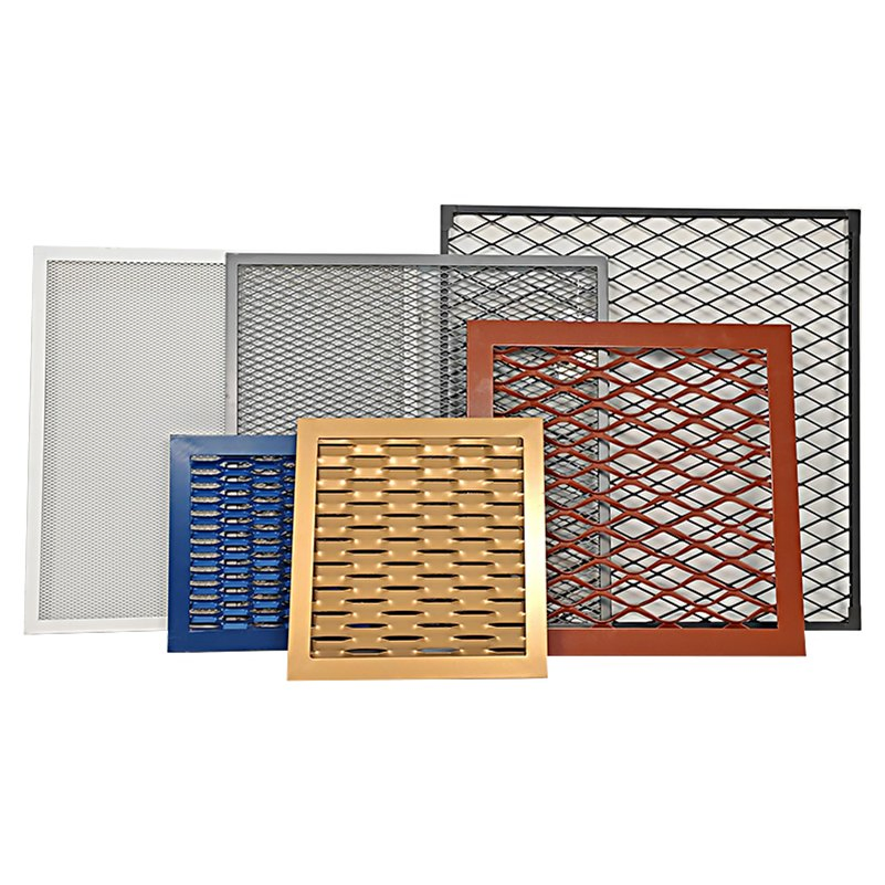 Aluminum Powder Coated Expanded Metal Mesh for Exterior Wall Cladding Facade Building Partition Ceiling Roofing Ventilation Decorative Security Indoor Outdoor