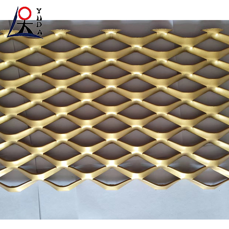 Customized Decorative Colorful Wall Aluminum Expanded Metal Mesh Panels