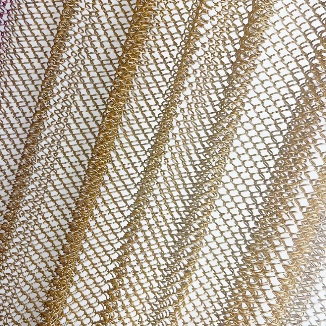 External Architectural Decorative Stainless Steel Brass Metal Wire Decorating Wire Mesh Panel Crimped Wire Mesh for Decoration