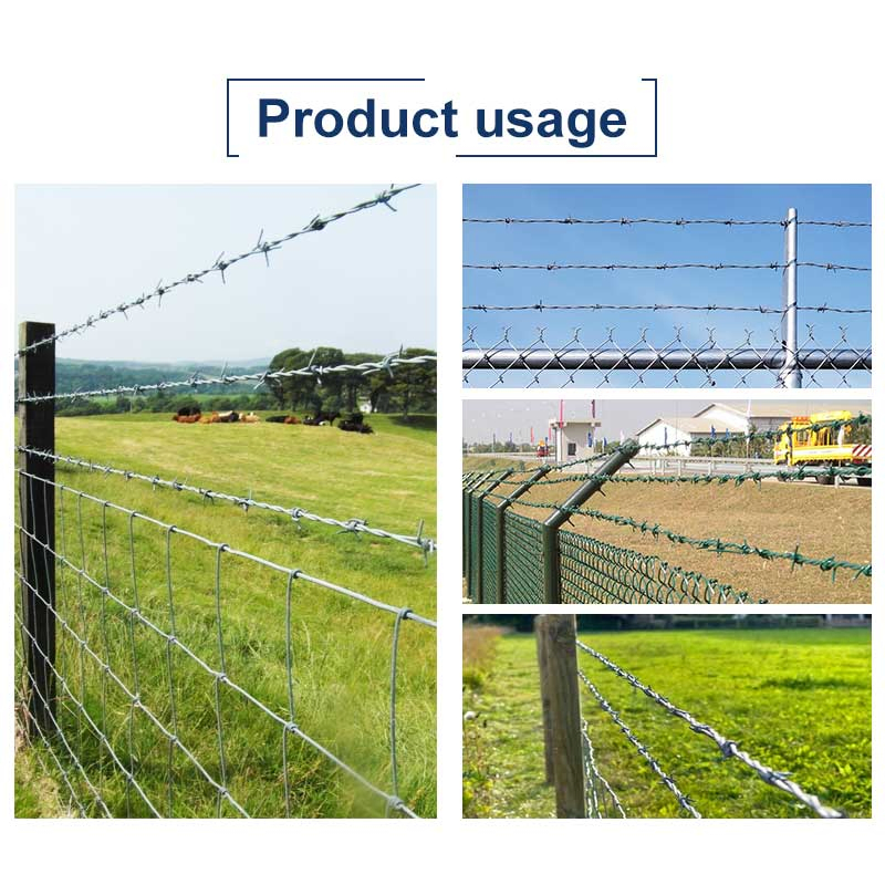 Wholesale High Strength Barbed Wire Mesh Roll Double Strands for Fencing Security