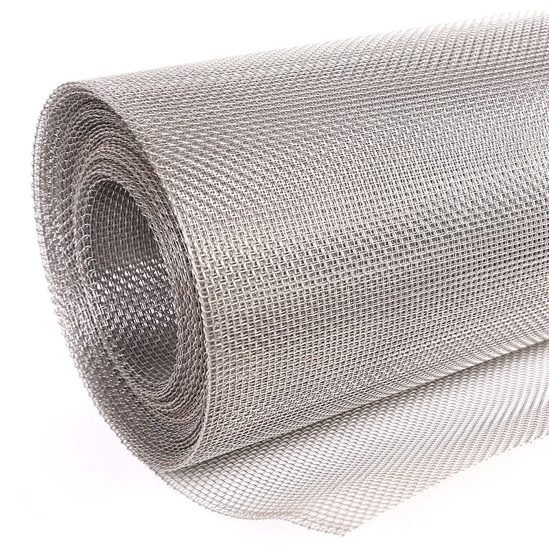 China Factory Direct Sales 304 316 80 100 200 500 Micron Stainless Steel Wire Filter Mesh Square Wire Netting Woven Mesh