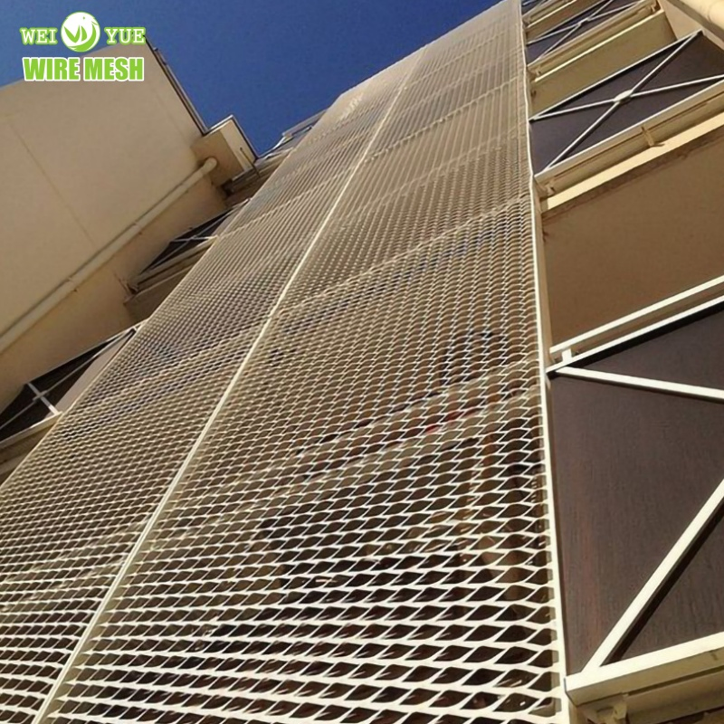Copper/ Galvanized Steel/ Stainless Steel/ Aluminum Expanded Metal Mesh for Exterior Facade/Ceiling/Metal Cladding