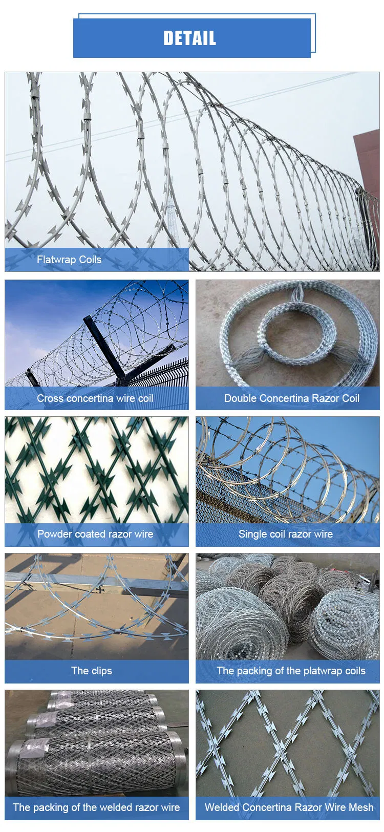 Detailed View of Razor Wire