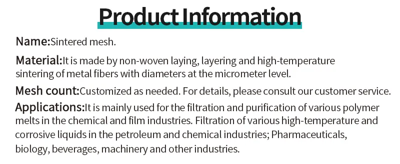 Sintered Wire Mesh Plate Discs 2