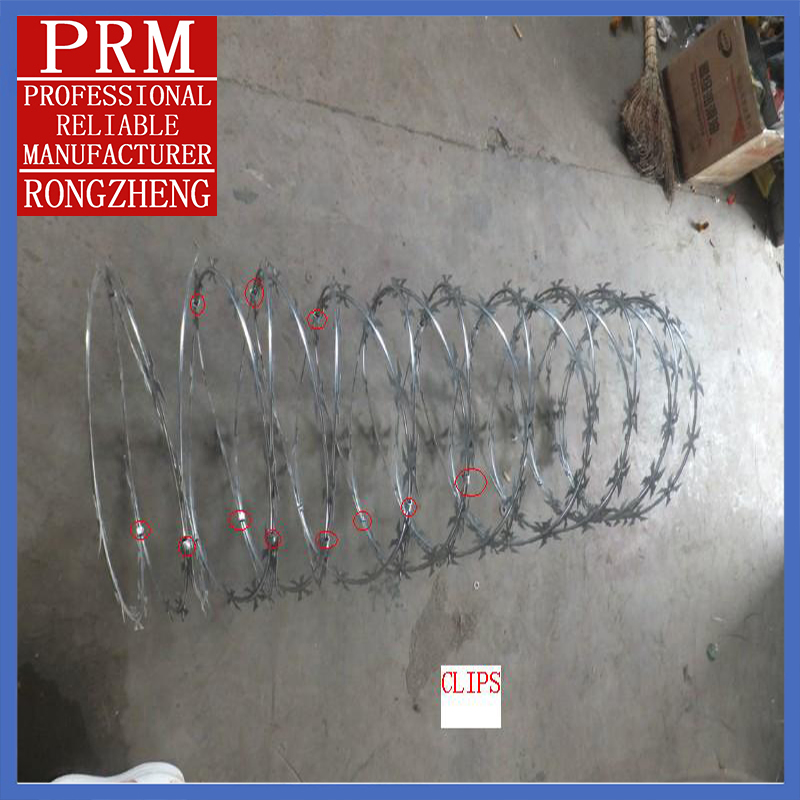 1500MPa High Tensile Strength Hot Dipped Galvanized Concertina Razor Barbed Wire Fence
