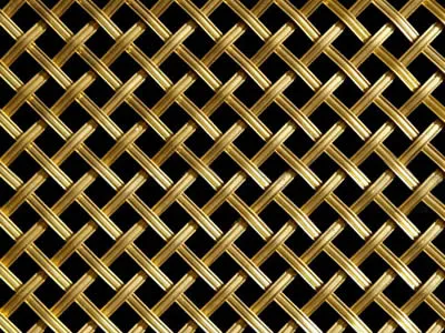 Diamond Grille Brass Mesh