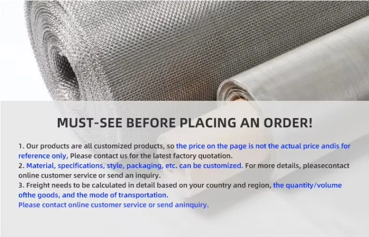 Industrial Chemical Mesh Metal Filter Screen Mesh