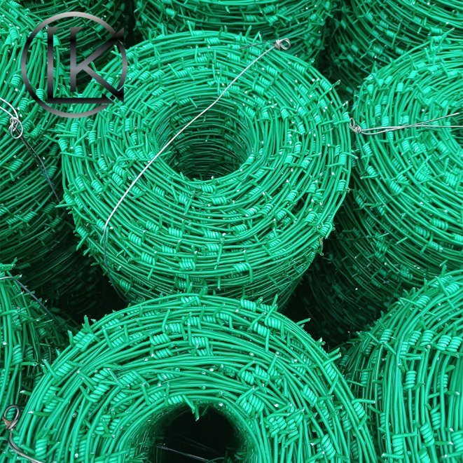 Factory Direct Easy Install High Tensile PVC Coated Twisted Barbed Wire for Stadium Fencing