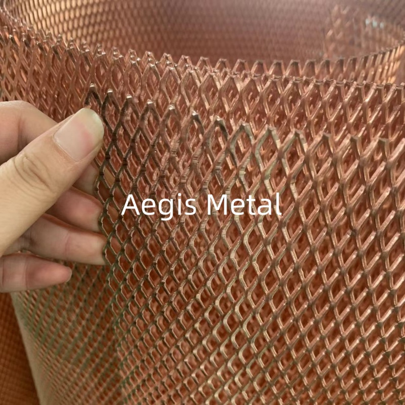 Micro Hole Diamond Pure Copper Metal Expanded Mesh for Lightning Protection