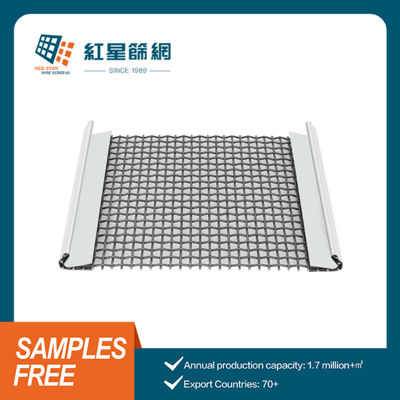 65mn Crimped Wire Mesh Woven Screen Crusher Vibrating Screen Mesh Customized Hook Vibrating Sieve