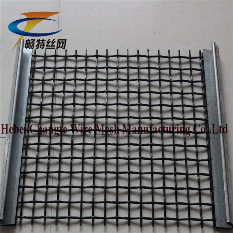 High Carbon Steel Crimped Woven Wire Mesh / Vibrating Screen Mesh