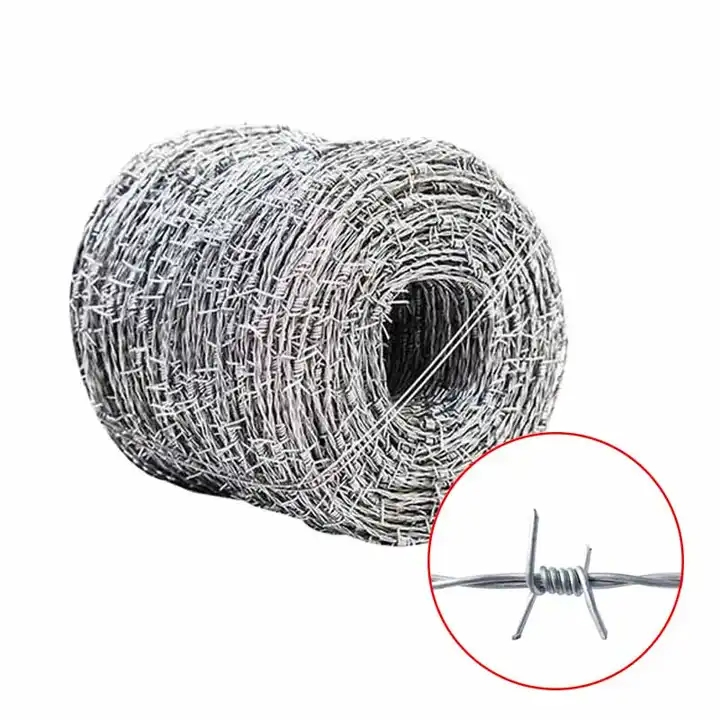 Hot Dipped Galvanized Weight Cheap Barbed Wire Galvanized High Tensile Price Barbed Wire 500m Single Twisted Barbed Wire